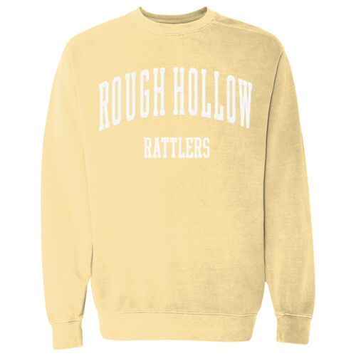 Rough Hollow Raised Adult Crewneck Butter Yellow Thumbnail
